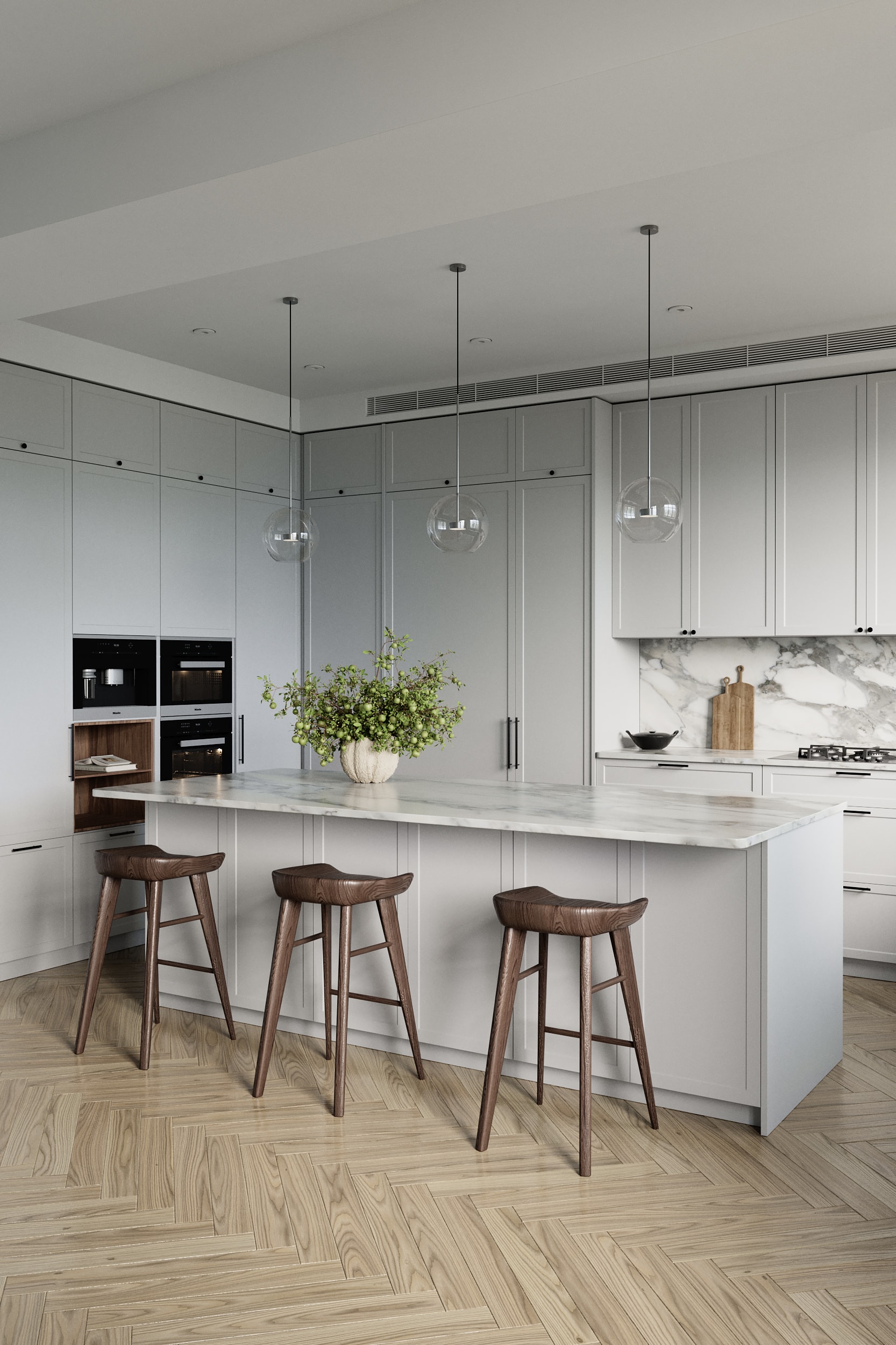 Bespoke Shaker kitchen cabinetry in a London home