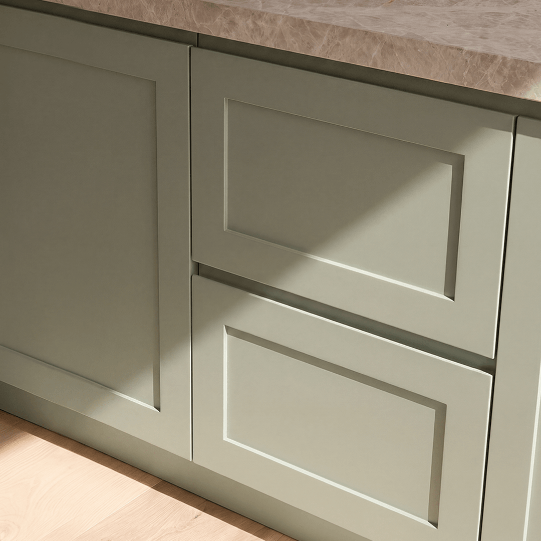 Spray-painted MDF surface